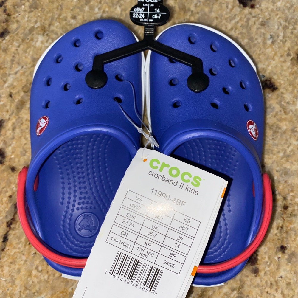 Kids Crocs - Crocband II - Red White Blue *NWT*
